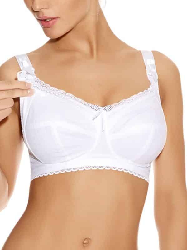Royce Maisie Cotton Lined Nursing Non-Wire Bra (1391),32D,Ivory at